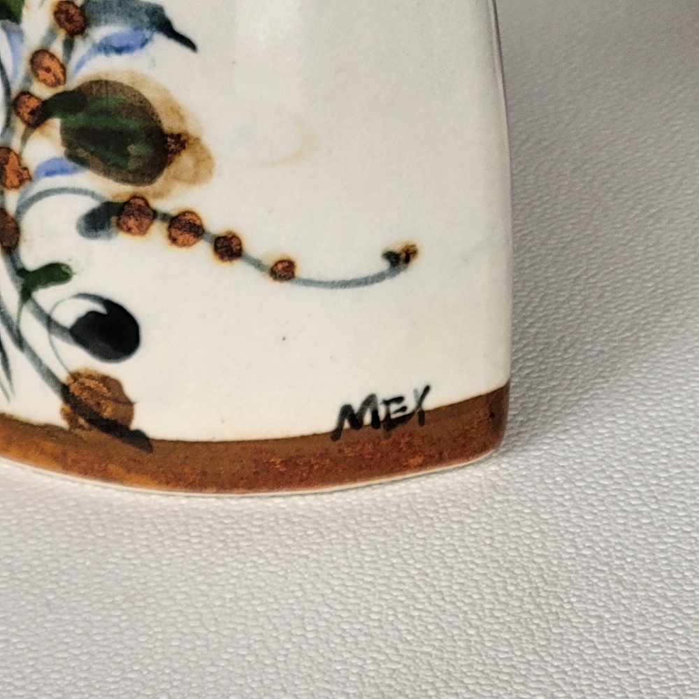 Ken Edwards Tonala Hand-Painted Ceramic Vase Ornate Fish Design - Picture 5 of 9
